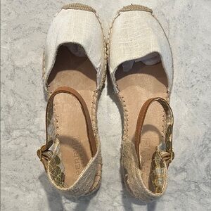 Sperry Cream and Tan Espadrilles